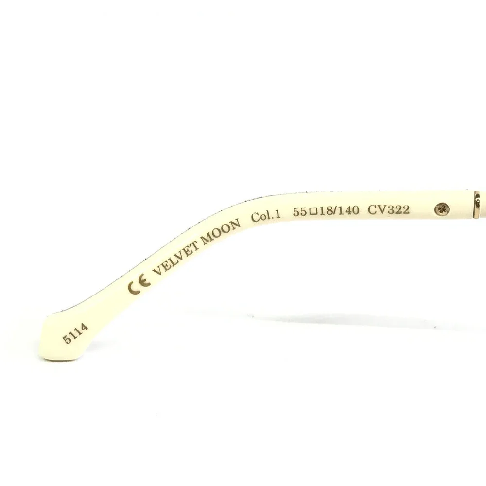 Coco Song Eyeglasses Frames VELVET MOON Col. 1 Black Ivory Gold Detail 55-18-140